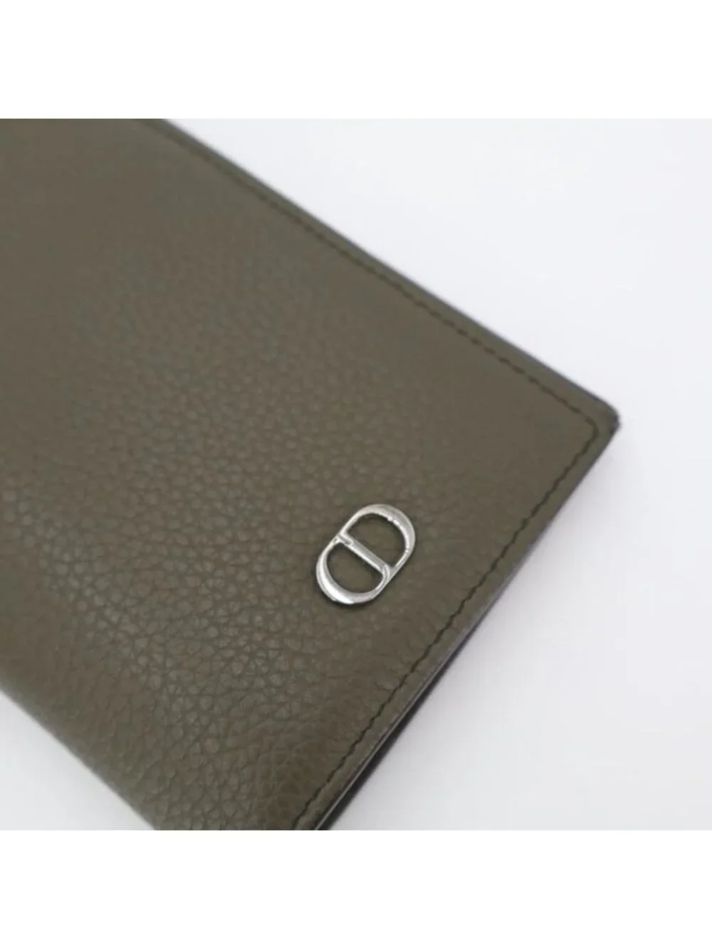 Christian Dior Vertical Long Wallet Beige Leather 2 cdi
